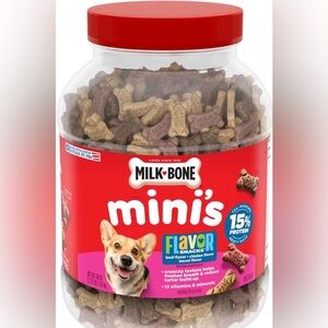 Milk-Bone Minis Flavor Snacks Dog Treats - Red & Brown